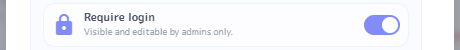 Require login setting